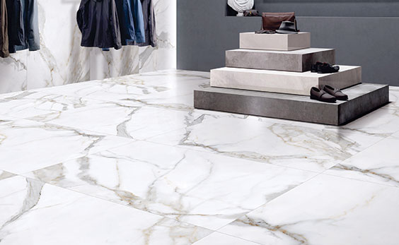 Super White Finish Tiles Image